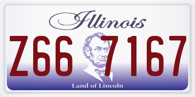 IL license plate Z667167