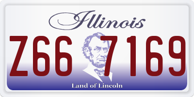 IL license plate Z667169