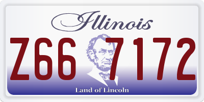 IL license plate Z667172