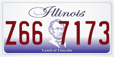IL license plate Z667173