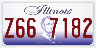 IL license plate Z667182
