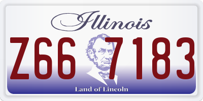IL license plate Z667183