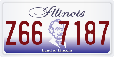 IL license plate Z667187