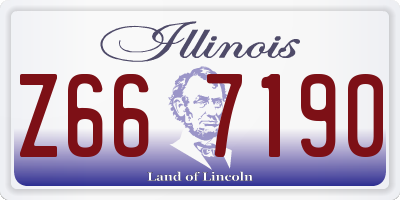 IL license plate Z667190