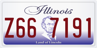 IL license plate Z667191