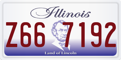 IL license plate Z667192