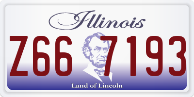 IL license plate Z667193