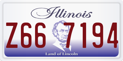 IL license plate Z667194