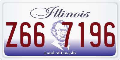 IL license plate Z667196
