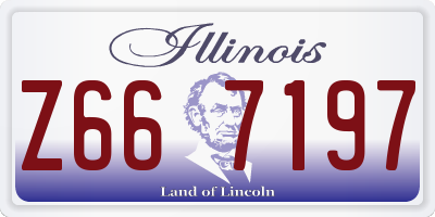 IL license plate Z667197