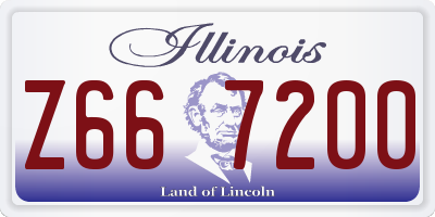 IL license plate Z667200
