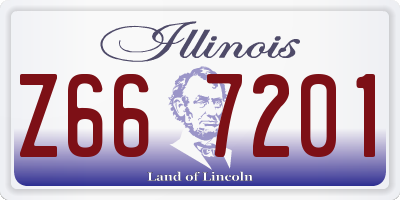 IL license plate Z667201
