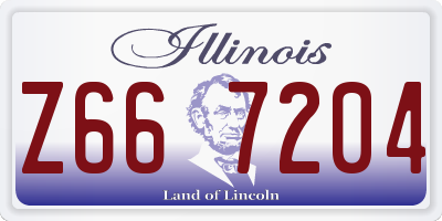 IL license plate Z667204