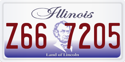 IL license plate Z667205