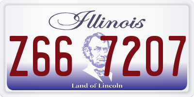 IL license plate Z667207