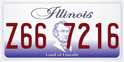 IL license plate Z667216