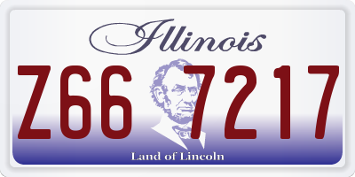 IL license plate Z667217
