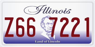 IL license plate Z667221