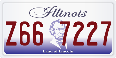 IL license plate Z667227