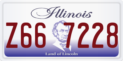 IL license plate Z667228