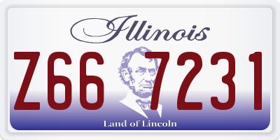 IL license plate Z667231