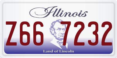 IL license plate Z667232