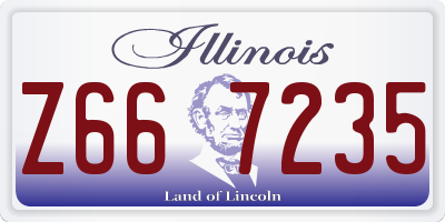 IL license plate Z667235
