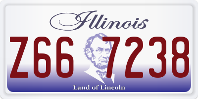 IL license plate Z667238