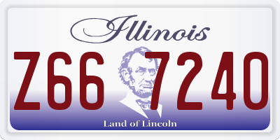 IL license plate Z667240