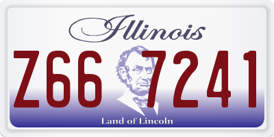 IL license plate Z667241
