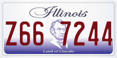 IL license plate Z667244