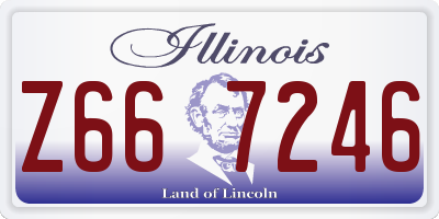IL license plate Z667246