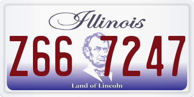 IL license plate Z667247