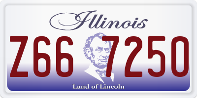 IL license plate Z667250