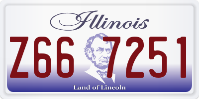 IL license plate Z667251