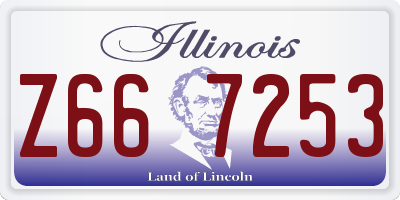 IL license plate Z667253