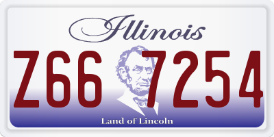 IL license plate Z667254