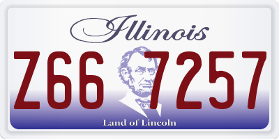 IL license plate Z667257