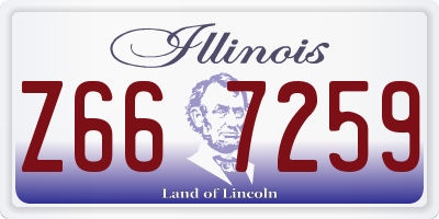 IL license plate Z667259
