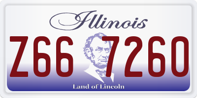 IL license plate Z667260