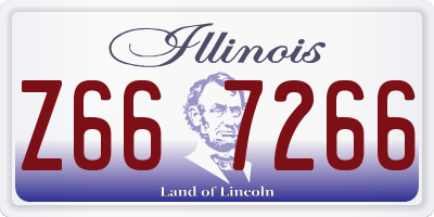 IL license plate Z667266
