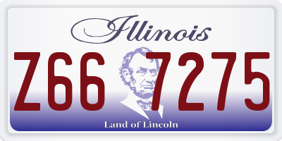 IL license plate Z667275