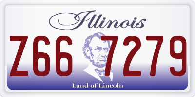 IL license plate Z667279