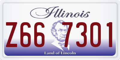IL license plate Z667301