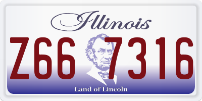 IL license plate Z667316