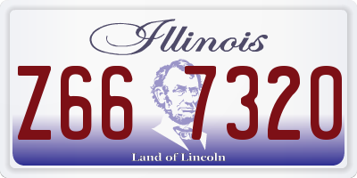 IL license plate Z667320