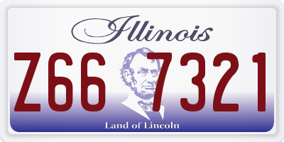 IL license plate Z667321