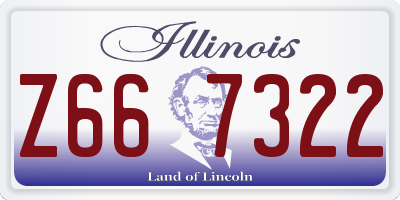IL license plate Z667322