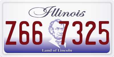 IL license plate Z667325