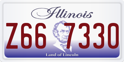 IL license plate Z667330